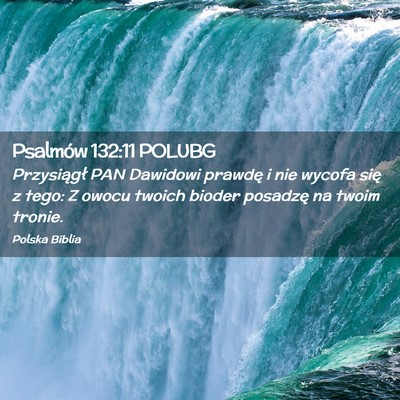 Picture 02 - Psalmów 132:11 POLUBG - Przysiągł PAN Dawidowi prawdę i nie wycofa - Bible Verse Picture