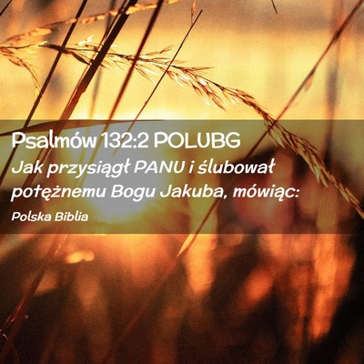Picture 02 - Psalmów 132:2 POLUBG - Jak przysiągł PANU i ślubował potężnemu - Bible Verse Picture