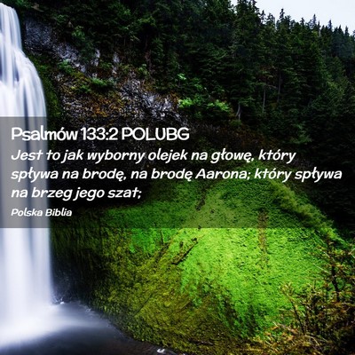 Picture 02 - Psalmów 133:2 POLUBG - Jest to jak wyborny olejek na głowę, który - Bible Verse Picture