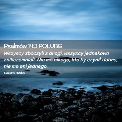 Picture 02 - Psalmów 14:3 POLUBG - Wszyscy zboczyli z drogi, wszyscy jednakowo - Bible Verse Picture