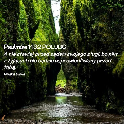 Picture 02 - Psalmów 143:2 POLUBG - A nie stawiaj przed sądem swojego sługi, bo - Bible Verse Picture