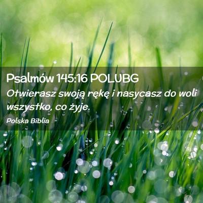 Picture 02 - Psalmów 145:16 POLUBG - Otwierasz swoją rękę i nasycasz do woli - Bible Verse Picture