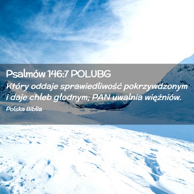 Picture 02 - Psalmów 146:7 POLUBG - Który oddaje sprawiedliwość pokrzywdzonym i - Bible Verse Picture