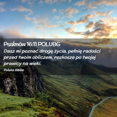 Picture 02 - Psalmów 16:11 POLUBG - Dasz mi poznać drogę życia, pełnię radości - Bible Verse Picture