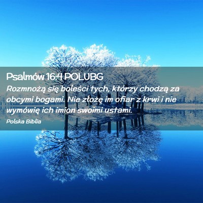 Picture 02 - Psalmów 16:4 POLUBG - Rozmnożą się boleści tych, którzy chodzą za - Bible Verse Picture