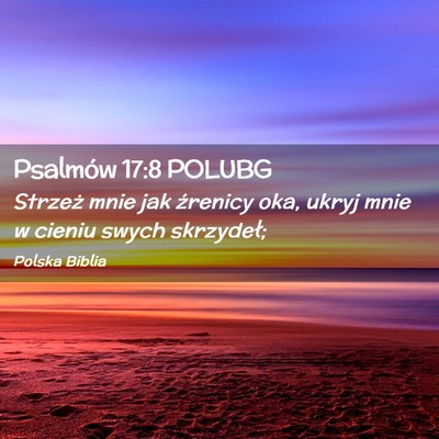 Picture 02 - Psalmów 17:8 POLUBG - Strzeż mnie jak źrenicy oka, ukryj mnie w - Bible Verse Picture