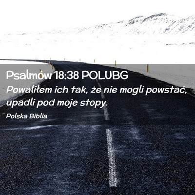 Picture 02 - Psalmów 18:38 POLUBG - Powaliłem ich tak, że nie mogli powstać, - Bible Verse Picture