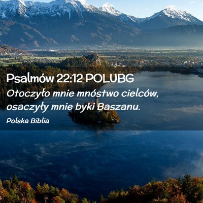 Picture 02 - Psalmów 22:12 POLUBG - Otoczyło mnie mnóstwo cielców, osaczyły mnie - Bible Verse Picture