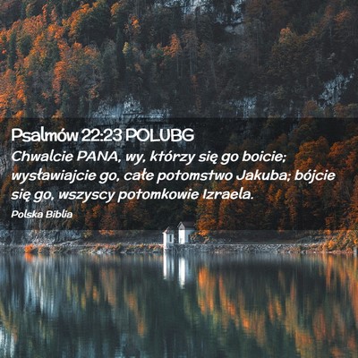 Picture 02 - Psalmów 22:23 POLUBG - Chwalcie PANA, wy, którzy się go boicie; - Bible Verse Picture