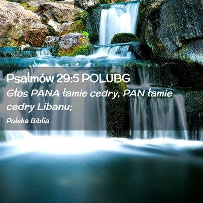 Picture 02 - Psalmów 29:5 POLUBG - Głos PANA łamie cedry, PAN łamie cedry - Bible Verse Picture