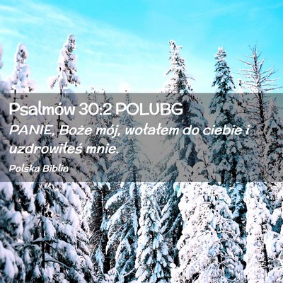 Picture 02 - Psalmów 30:2 POLUBG - PANIE, Boże mój, wołałem do ciebie i - Bible Verse Picture