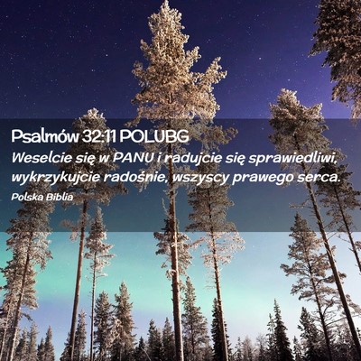 Picture 02 - Psalmów 32:11 POLUBG - Weselcie się w PANU i radujcie się - Bible Verse Picture