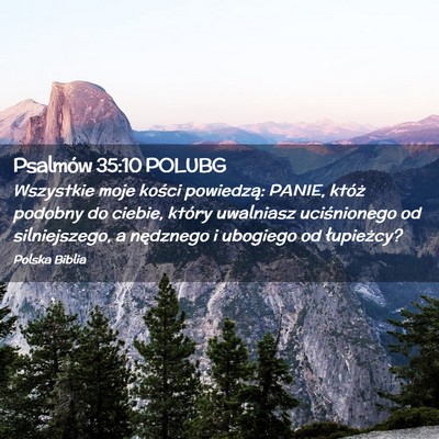Picture 02 - Psalmów 35:10 POLUBG - Wszystkie moje kości powiedzą: PANIE, któż - Bible Verse Picture