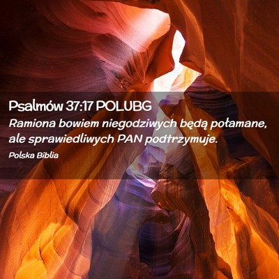 Picture 02 - Psalmów 37:17 POLUBG - Ramiona bowiem niegodziwych będą połamane, ale - Bible Verse Picture