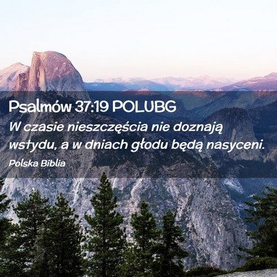 Picture 02 - Psalmów 37:19 POLUBG - W czasie nieszczęścia nie doznają wstydu, a w - Bible Verse Picture