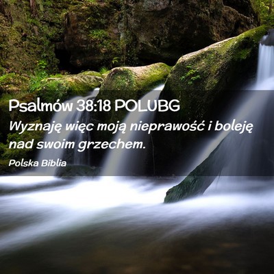 Picture 02 - Psalmów 38:18 POLUBG - Wyznaję więc moją nieprawość i boleję nad - Bible Verse Picture