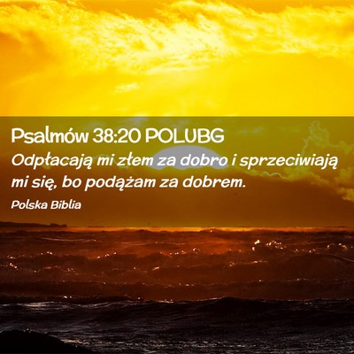 Picture 02 - Psalmów 38:20 POLUBG - Odpłacają mi złem za dobro i sprzeciwiają mi - Bible Verse Picture
