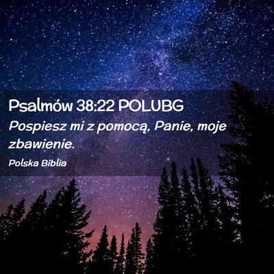 Picture 02 - Psalmów 38:22 POLUBG - Pospiesz mi z pomocą, Panie, moje - Bible Verse Picture