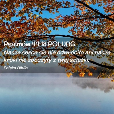 Picture 02 - Psalmów 44:18 POLUBG - Nasze serce się nie odwróciło ani nasze kroki - Bible Verse Picture