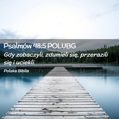 Picture 02 - Psalmów 48:5 POLUBG - Gdy zobaczyli, zdumieli się, przerazili się i - Bible Verse Picture