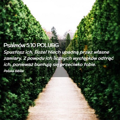 Picture 02 - Psalmów 5:10 POLUBG - Spustosz ich, Boże! Niech upadną przez własne - Bible Verse Picture