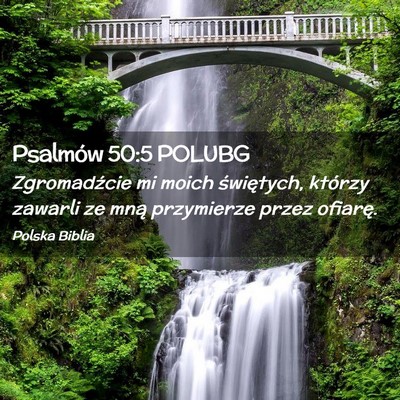 Picture 02 - Psalmów 50:5 POLUBG - Zgromadźcie mi moich świętych, którzy zawarli - Bible Verse Picture