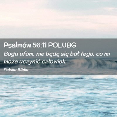 Picture 02 - Psalmów 56:11 POLUBG - Bogu ufam, nie będę się bał tego, co mi może - Bible Verse Picture