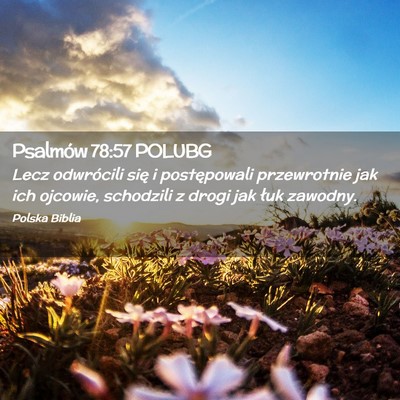 Picture 02 - Psalmów 78:57 POLUBG - Lecz odwrócili się i postępowali przewrotnie - Bible Verse Picture