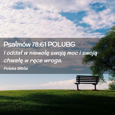 Picture 02 - Psalmów 78:61 POLUBG - I oddał w niewolę swoją moc i swoją chwałę - Bible Verse Picture