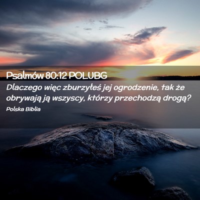 Picture 02 - Psalmów 80:12 POLUBG - Dlaczego więc zburzyłeś jej ogrodzenie, tak - Bible Verse Picture