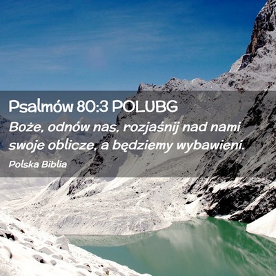 Picture 02 - Psalmów 80:3 POLUBG - Boże, odnów nas, rozjaśnij nad nami swoje - Bible Verse Picture