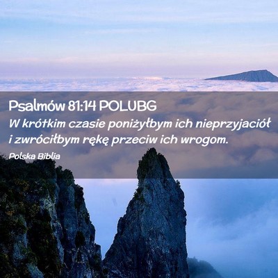Picture 02 - Psalmów 81:14 POLUBG - W krótkim czasie poniżyłbym ich - Bible Verse Picture