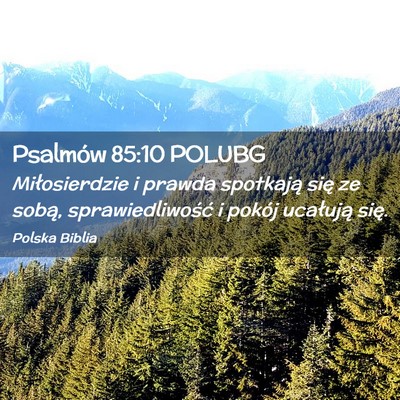 Picture 02 - Psalmów 85:10 POLUBG - Miłosierdzie i prawda spotkają się ze sobą, - Bible Verse Picture