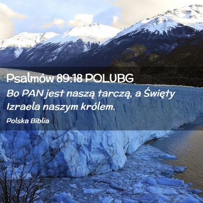 Picture 02 - Psalmów 89:18 POLUBG - Bo PAN jest naszą tarczą, a Święty Izraela - Bible Verse Picture