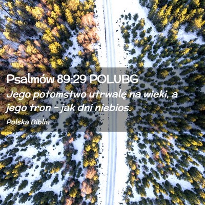 Picture 02 - Psalmów 89:29 POLUBG - Jego potomstwo utrwalę na wieki, a jego tron – - Bible Verse Picture