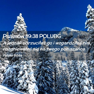 Picture 02 - Psalmów 89:38 POLUBG - A jednak odrzuciłeś go i wzgardziłeś nim, - Bible Verse Picture