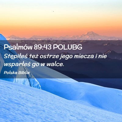 Picture 02 - Psalmów 89:43 POLUBG - Stępiłeś też ostrze jego miecza i nie - Bible Verse Picture