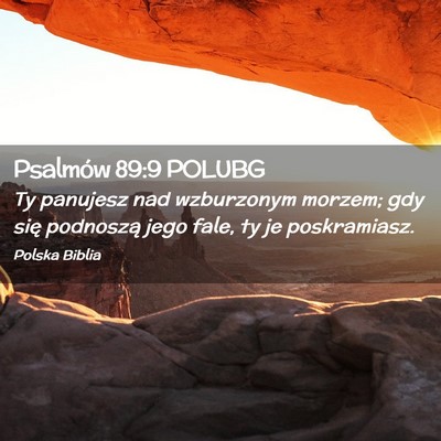 Picture 02 - Psalmów 89:9 POLUBG - Ty panujesz nad wzburzonym morzem; gdy się - Bible Verse Picture