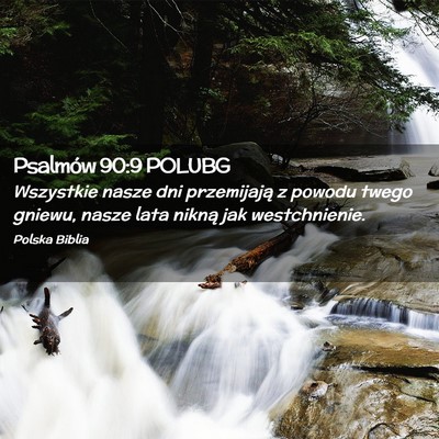 Picture 02 - Psalmów 90:9 POLUBG - Wszystkie nasze dni przemijają z powodu twego - Bible Verse Picture