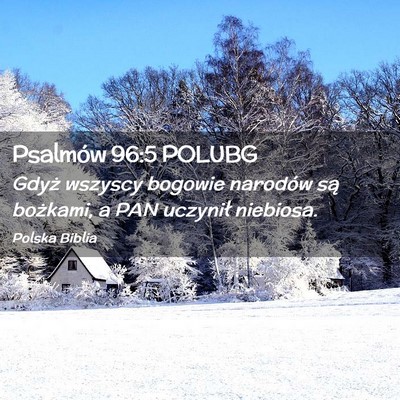 Picture 02 - Psalmów 96:5 POLUBG - Gdyż wszyscy bogowie narodów są bożkami, a - Bible Verse Picture