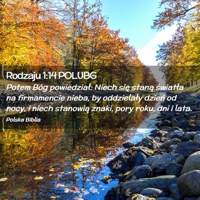 Picture 02 - Rodzaju 1:14 POLUBG - Potem Bóg powiedział: Niech się staną - Bible Verse Picture