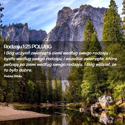 Picture 02 - Rodzaju 1:25 POLUBG - I Bóg uczynił zwierzęta ziemi według swego - Bible Verse Picture