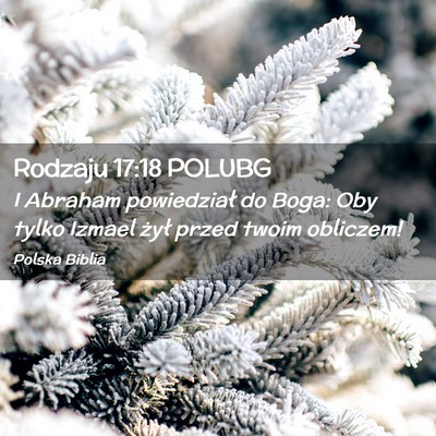 Picture 02 - Rodzaju 17:18 POLUBG - I Abraham powiedział do Boga: Oby tylko Izmael - Bible Verse Picture