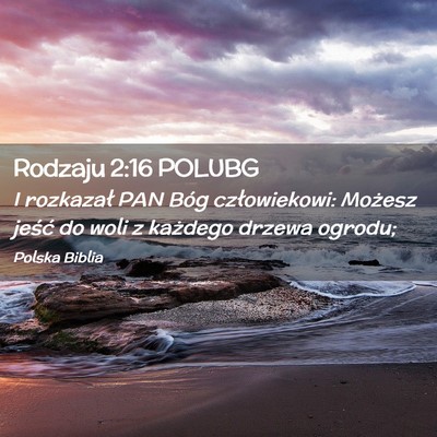 Picture 02 - Rodzaju 2:16 POLUBG - I rozkazał PAN Bóg człowiekowi: Możesz jeść - Bible Verse Picture