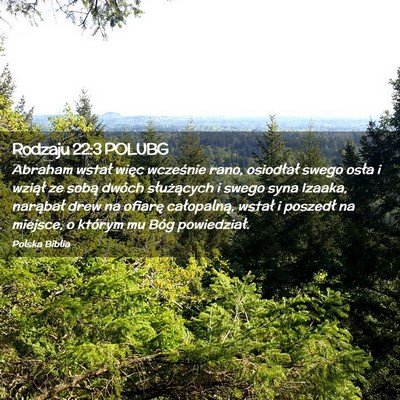 Picture 02 - Rodzaju 22:3 POLUBG - Abraham wstał więc wcześnie rano, osiodłał - Bible Verse Picture