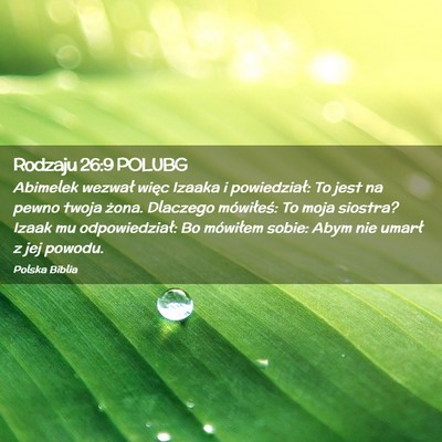 Picture 02 - Rodzaju 26:9 POLUBG - Abimelek wezwał więc Izaaka i powiedział: To - Bible Verse Picture