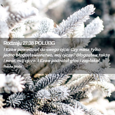 Picture 02 - Rodzaju 27:38 POLUBG - I Ezaw powiedział do swego ojca: Czy masz tylko - Bible Verse Picture