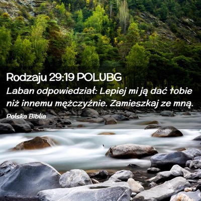 Picture 02 - Rodzaju 29:19 POLUBG - Laban odpowiedział: Lepiej mi ją dać tobie - Bible Verse Picture