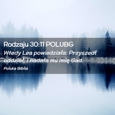 Picture 02 - Rodzaju 30:11 POLUBG - Wtedy Lea powiedziała: Przyszedł oddział. I - Bible Verse Picture