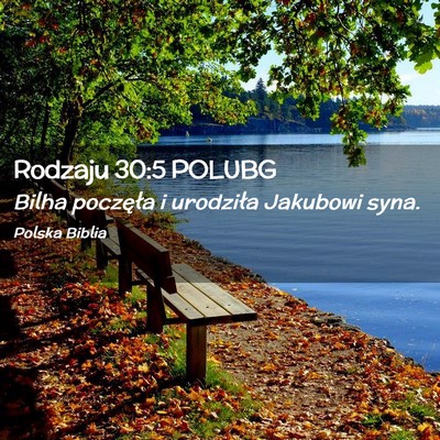Picture 02 - Rodzaju 30:5 POLUBG - Bilha poczęła i urodziła Jakubowi - Bible Verse Picture
